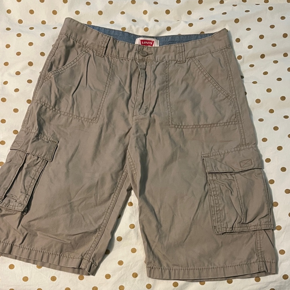 Levi's Boy’s Tan Cargo Shorts with Utility Pockets